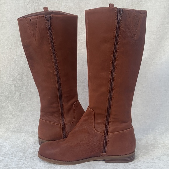 GB Girls Soft Brown Leather Equestrian Riding Boots NWOB - Picture 6 of 13